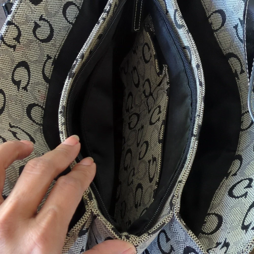 Guess G Print Double Handle Handbag Brown